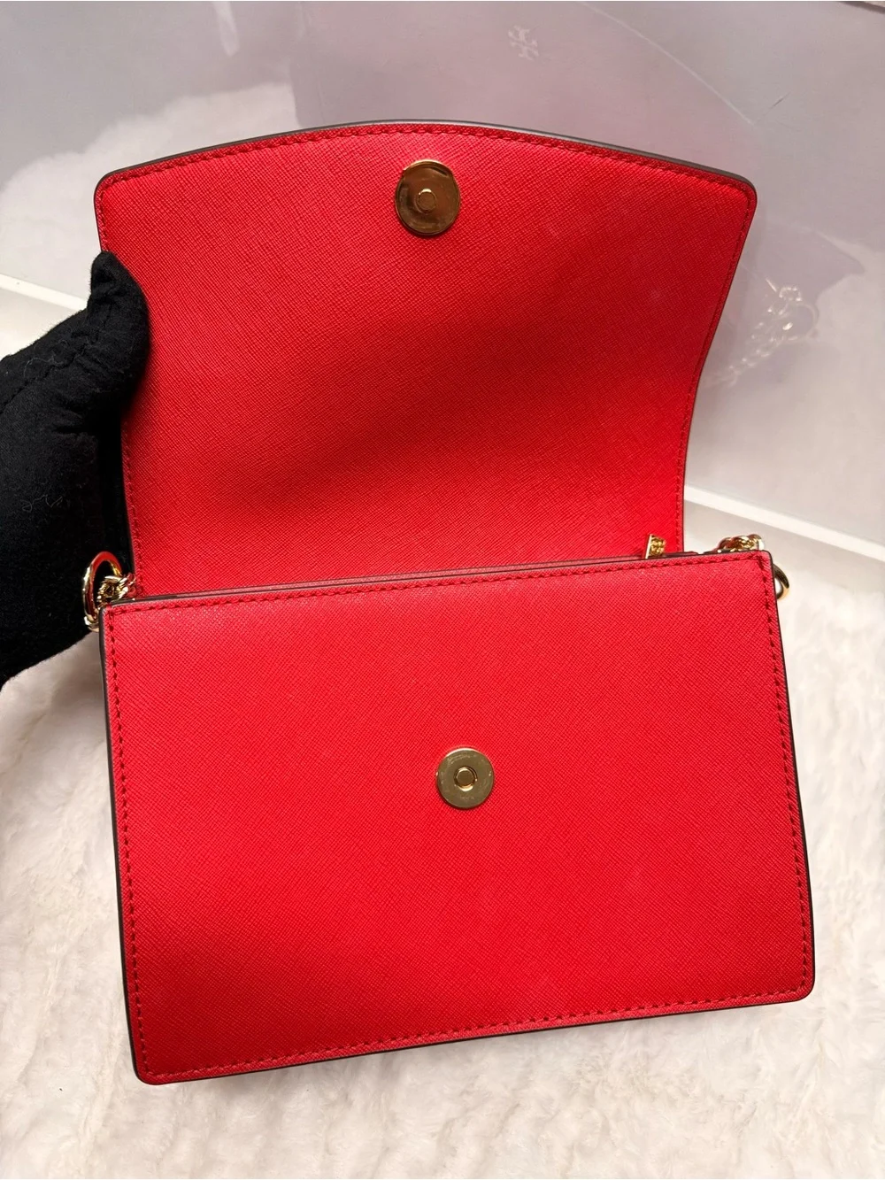 TORY BURCH-Emerson Adjustable Shoulder Bag Red Leather